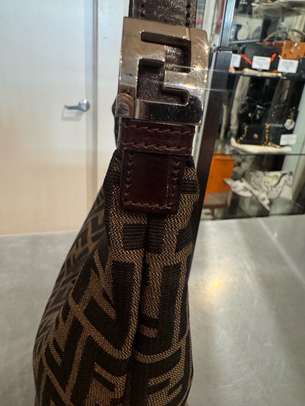 FENDI Zucca V-Cut Shoulder Bag - Picture 14 of 14